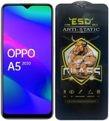 Resolute Edge To Edge Tempered Glass for Oppo A5 2020, ESD Tempered Glass, ESD Screen Protector, Anti Static, Screen Protector(Pack of 1)