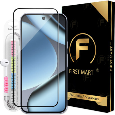 FIRST MART Edge To Edge Tempered Glass for Google Pixel 10 Pro 5G, Pixel 10 Pro 5G, OG Tempered Glass with Cable Protector(Pack of 1)