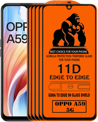 GDMA Edge To Edge Tempered Glass for OPPO A59 5G(Pack of 5)