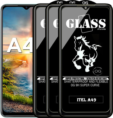 PFOAM Edge To Edge Tempered Glass for ITEL A49(Pack of 3)