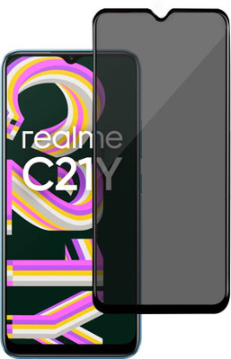 GLOBAL NOMAD Edge To Edge Tempered Glass for realme C21Y(Pack of 1)