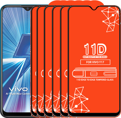 Roxel Edge To Edge Tempered Glass for Vivo Y17(Pack of 6)