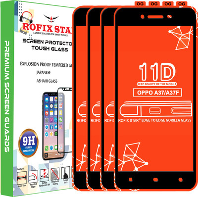 Rofix star Edge To Edge Tempered Glass for Oppo A37(Pack of 4)