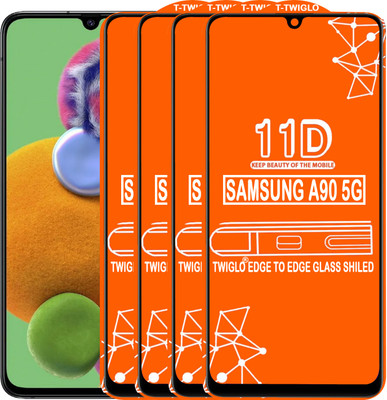 TWIGLO Edge To Edge Tempered Glass for SAMSUNG A90 5G(Pack of 4)