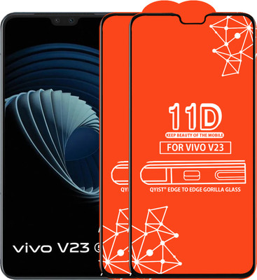 Qyist Edge To Edge Tempered Glass for Vivo V23(Pack of 2)