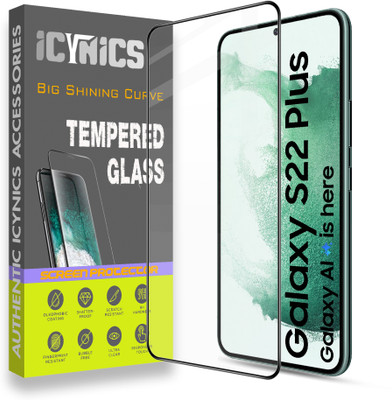 ICYNICS Edge To Edge Tempered Glass for Samsung Galaxy S22 Plus 5G, Anti-Fingerprint, Waterproof, Oil-resistant, Bubble-Free, Anti-Static, Scratch Resistant Full Coverage with Wooden box to ensure safety(Pack of 1)