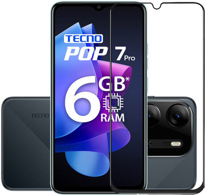 INFINITYWORLD Edge To Edge Tempered Glass for Tecno POP 7 Pro(Pack of 1)