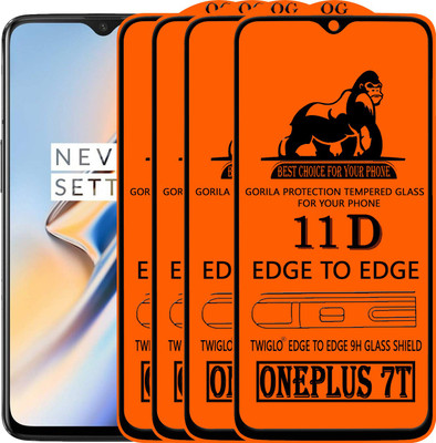 TWIGLO Edge To Edge Tempered Glass for ONEPLUS 7T(Pack of 4)