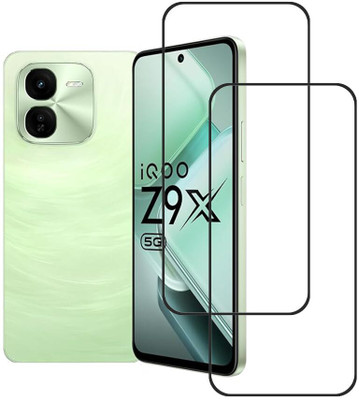 9H Edge To Edge Tempered Glass for iQOO Z9x 5G-| | Full Glue Curved Tempered Glass |(Pack of 2)
