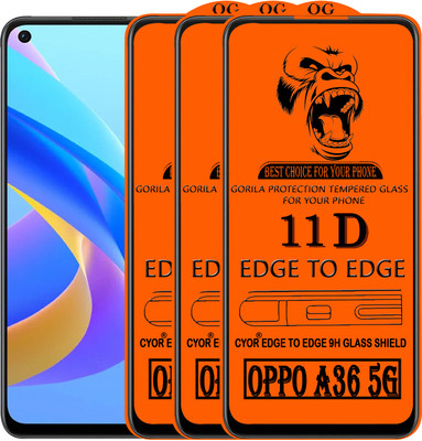 CYOR Edge To Edge Tempered Glass for OPPO A36 5G(Pack of 3)