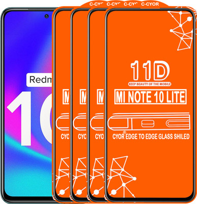 CYOR Edge To Edge Tempered Glass for REDMI NOTE 10 LITE(Pack of 4)
