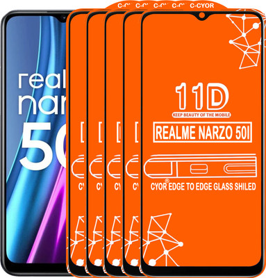 CYOR Edge To Edge Tempered Glass for INFINIX HOT 12(Pack of 5)