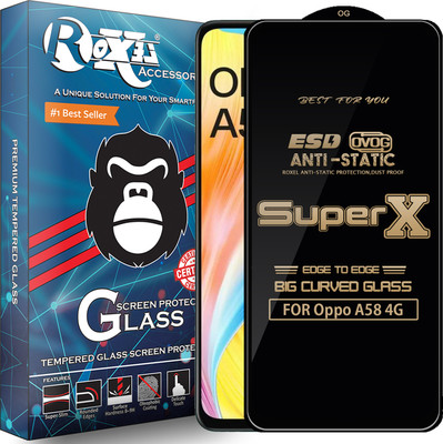 Roxel Edge To Edge Tempered Glass for Oppo A58 4G(Pack of 1)