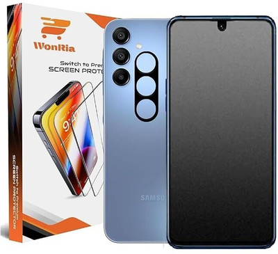 WonRia Edge To Edge Tempered Glass for Samsung A16, Samsung A16 5G, With Camera Glass(Pack of 2)
