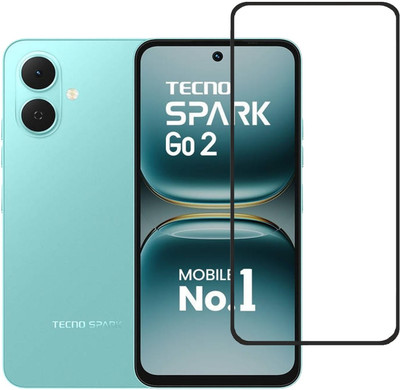DSCASE Edge To Edge Tempered Glass for Tecno Spark Go 2, Tecno Spark Go2(Pack of 1)
