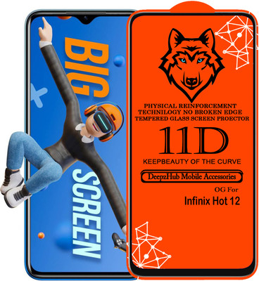 DeepzHub Edge To Edge Tempered Glass for Infinix Hot 12(Pack of 1)