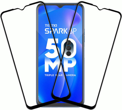 Knotyy Edge To Edge Tempered Glass for Tecno Spark 8P(Pack of 2)