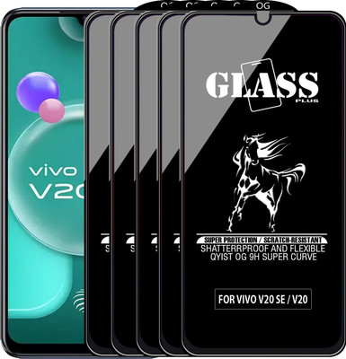Qyist Edge To Edge Tempered Glass for VIVO V20 SE(Pack of 5)