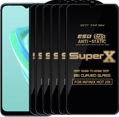 Qyist Edge To Edge Tempered Glass for INFINIX HOT 20I(Pack of 6)