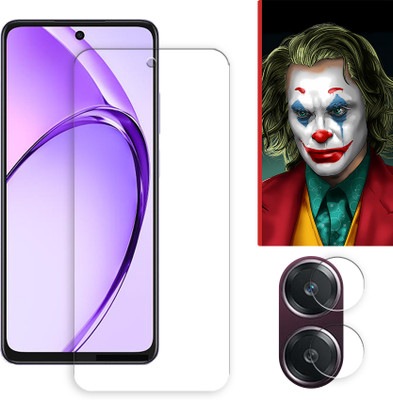 ARBAN Edge To Edge Tempered Glass for Oppo A3 4G FRONT Tempered Screen Protector | Anti-Scratch | Edge to Edge Full Coverage | 9H Hardness ( 1 FRONT SCREEN GUARD + 1 CAMERA LENS PROTECTOR + 1 FREE BACK EMBOSSED SKIN026 )(Pack of 1)