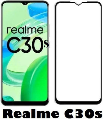 welldesign Edge To Edge Tempered Glass for Realme C30s(Pack of 1)