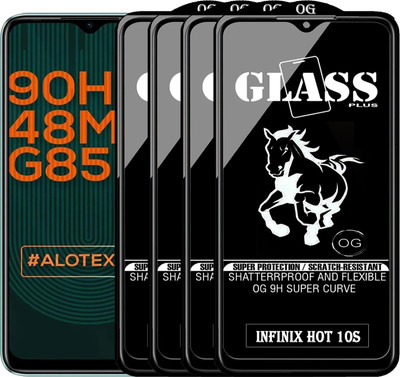 PFOAM Edge To Edge Tempered Glass for INFINIX HOT 10S(Pack of 4)