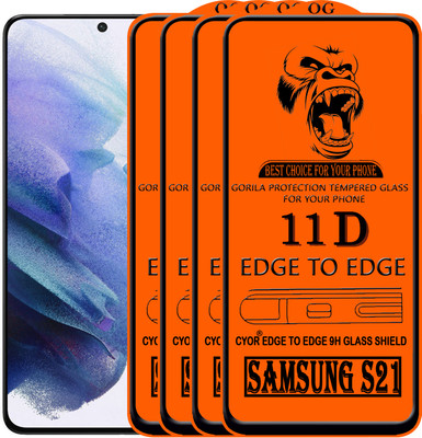 CYOR Edge To Edge Tempered Glass for SAMSUNG S21(Pack of 4)
