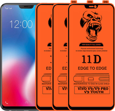 PFOAM Edge To Edge Tempered Glass for Vivo V9(Pack of 3)