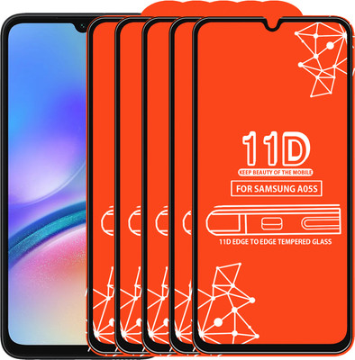 Qyist Edge To Edge Tempered Glass for Samsung Galaxy A05S(Pack of 5)