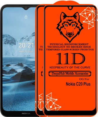 DeepzHub Edge To Edge Tempered Glass for Nokia C20 Plus(Pack of 2)