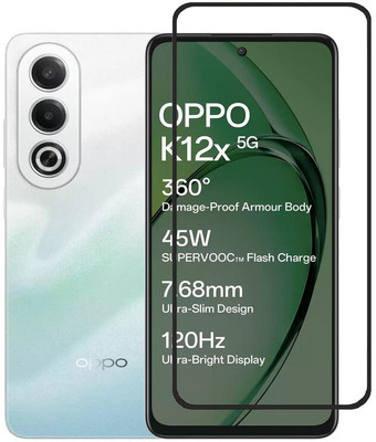 Bodoma Edge To Edge Tempered Glass for Oppo K12x(Pack of 1)