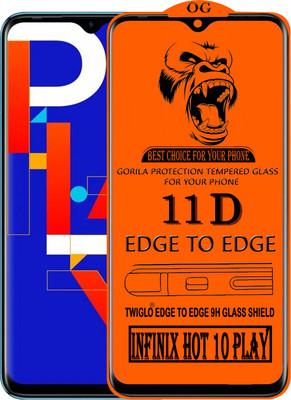 TWIGLO Edge To Edge Tempered Glass for INFINIX HOT 10 PLAY(Pack of 1)