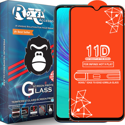Roxel Edge To Edge Tempered Glass for Infinix Hot 9 Play(Pack of 1)