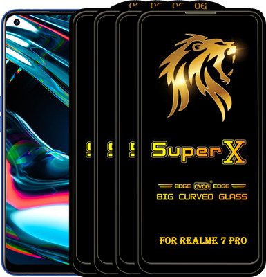 PFOAM Edge To Edge Tempered Glass for REALME 7 PRO(Pack of 4)