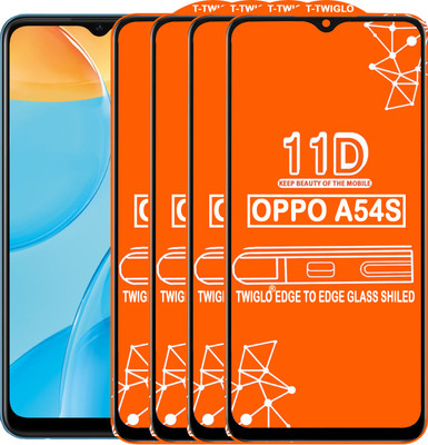 TWIGLO Edge To Edge Tempered Glass for OPPO A54S(Pack of 4)