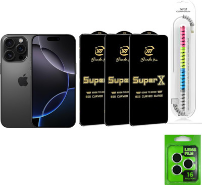 SuperX Screen Guard for Iphone 16 Pro Max(Pack of 3)