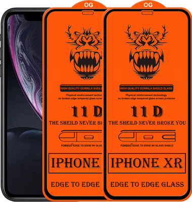Forego Edge To Edge Tempered Glass for Apple iPhone XR(Pack of 2)