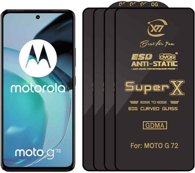 GDMA Edge To Edge Tempered Glass for MOTO G72(Pack of 4)