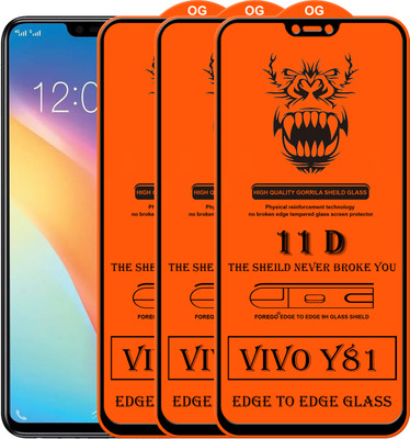 Forego Edge To Edge Tempered Glass for Vivo Y81(Pack of 3)