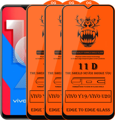 Forego Edge To Edge Tempered Glass for Vivo U20(Pack of 3)