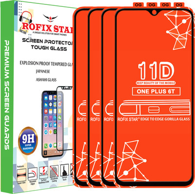 Rofix star Edge To Edge Tempered Glass for OnePlus 6T(Pack of 4)