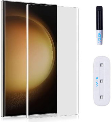 VZZR Edge To Edge Tempered Glass for Samsung Galaxy S22 Ultra, Samsung S22 Ultra 5G - Curved Tempered Glass with Easy Installation Kit(Pack of 1)