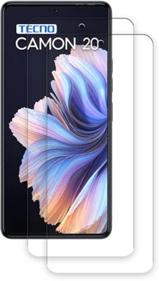 SOMTONE Edge To Edge Tempered Glass for Tecno Camon 20 TEMPERED GUARD FRONTP2(Pack of 2)