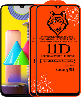 CRodible Edge To Edge Tempered Glass for Samsung Galaxy M31(Pack of 2)