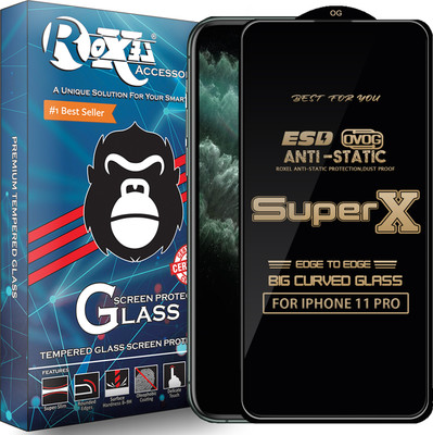 Roxel Edge To Edge Tempered Glass for IPHONE 11 PRO(Pack of 1)