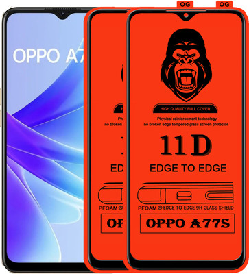 Rofix star Edge To Edge Tempered Glass for OPPO A77S(Pack of 2)
