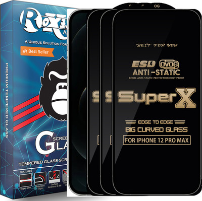 Roxel Edge To Edge Tempered Glass for IPHONE 12 PRO MAX(Pack of 3)