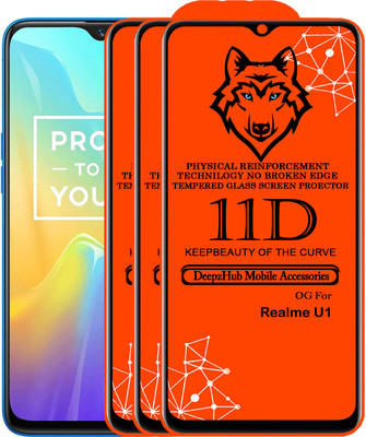 DeepzHub Edge To Edge Tempered Glass for Realme U1(Pack of 3)