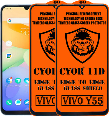 CYOR Edge To Edge Tempered Glass for VIVO Y55(Pack of 2)