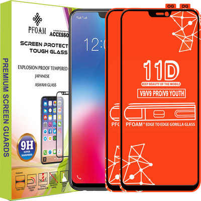 PFOAM Edge To Edge Tempered Glass for VIVO V9 PRO(Pack of 2)